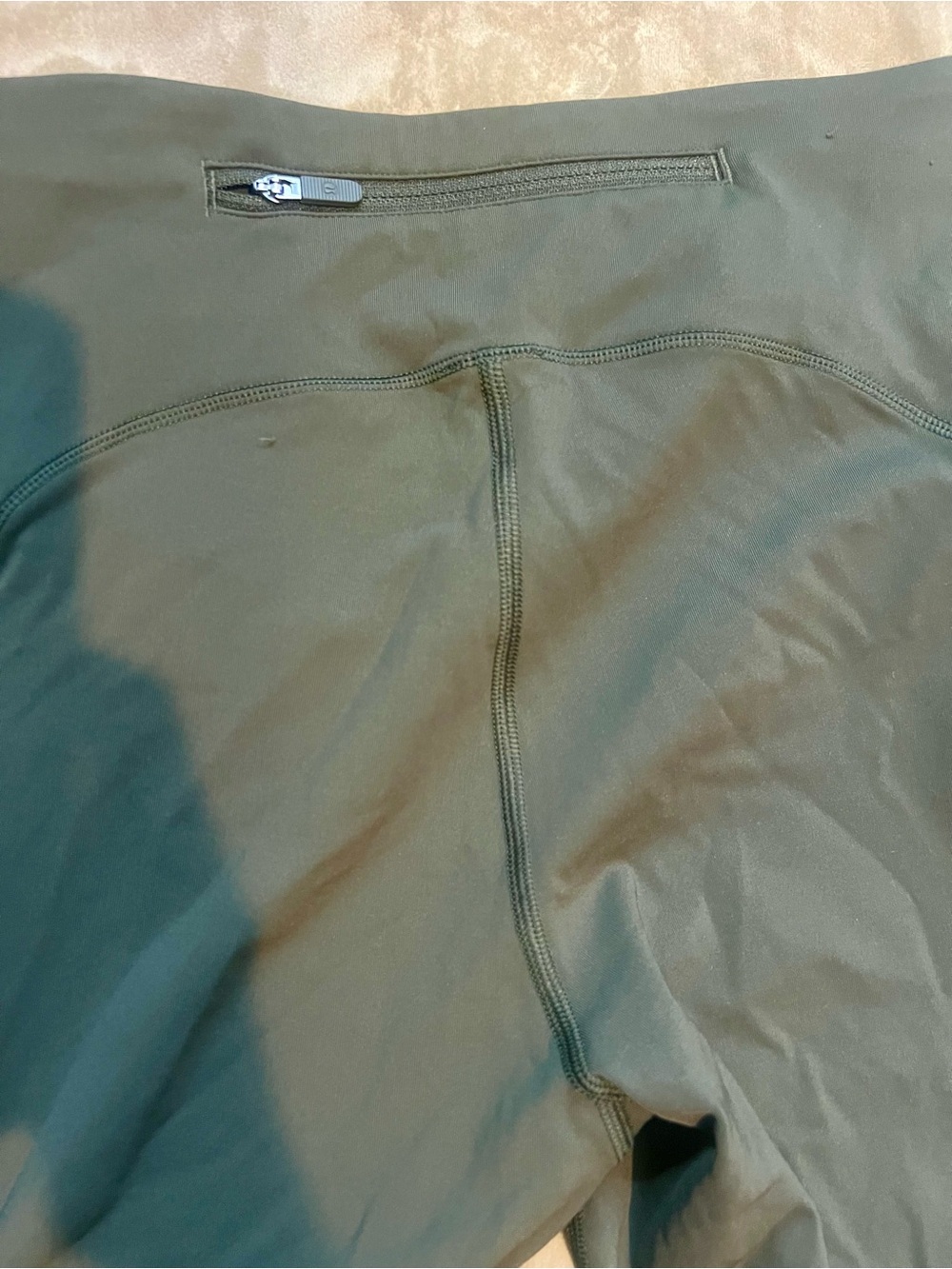 lululemon athletica Olive Green Zippered Active Leggings - Picture 8 of 10